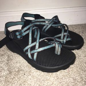 Chaco ZX/2 Strap Sandals Teal and Brown